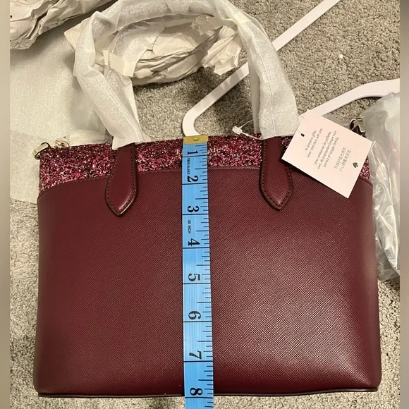 Kate Spade Cherrywood Flash Satchel NWT Merlot - Picture 11 of 13